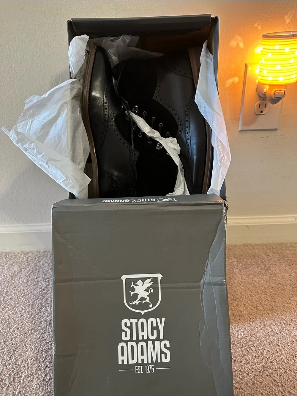 Stacy Adams Black Leather & Suede Chukka Wingtip Boots